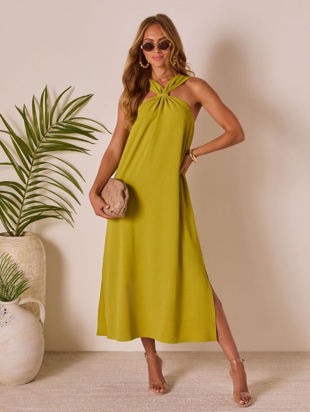 Vici Tropic Whisper Halter Maxi Dress Size XL